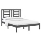 vidaXL Massivholzbett Grau 120x190 cm vidaXL Massivholzbett Grau 120x190 cm