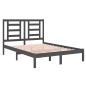 vidaXL Massivholzbett Grau 120x190 cm vidaXL Massivholzbett Grau 120x190 cm