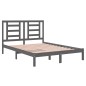vidaXL Massivholzbett Grau Kiefer 135x190 cm vidaXL Massivholzbett Grau Kiefer 135x190 cm