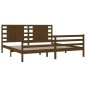 vidaXL Massivholzbett Honigbraun Kiefer 200x200 cm vidaXL Massivholzbett Honigbraun Kiefer 200x200 cm