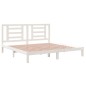 vidaXL Massivholzbett Weiß Kiefer 200x200 cm vidaXL Massivholzbett Weiß Kiefer 200x200 cm