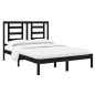 vidaXL Massivholzbett Schwarz 120x190 cm vidaXL Massivholzbett Schwarz 120x190 cm