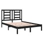 vidaXL Massivholzbett Schwarz 120x190 cm vidaXL Massivholzbett Schwarz 120x190 cm