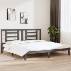 vidaXL Massivholzbett Grau Kiefer 200x200 cm