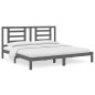 vidaXL Massivholzbett Grau Kiefer 200x200 cm vidaXL Massivholzbett Grau Kiefer 200x200 cm