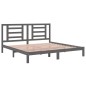 vidaXL Massivholzbett Grau Kiefer 200x200 cm vidaXL Massivholzbett Grau Kiefer 200x200 cm
