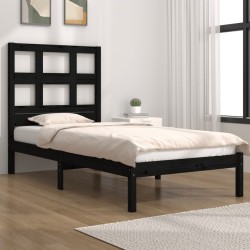 vidaXL Massivholzbett Schwarz Kiefer 100x200 cm