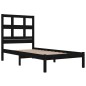 vidaXL Massivholzbett Schwarz Kiefer 100x200 cm vidaXL Massivholzbett Schwarz Kiefer 100x200 cm