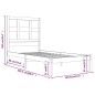 vidaXL Massivholzbett Schwarz Kiefer 100x200 cm vidaXL Massivholzbett Schwarz Kiefer 100x200 cm