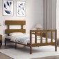 vidaXL Massivholzbett mit Kopfteil Honigbraun 90x200 cm vidaXL Massivholzbett mit Kopfteil Honigbraun 90x200 cm