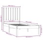 vidaXL Massivholzbett Honigbraun 75x190 cm vidaXL Massivholzbett Honigbraun 75x190 cm