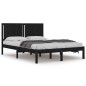 vidaXL Massivholzbett Schwarz 150x200 cm vidaXL Massivholzbett Schwarz 150x200 cm