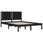 vidaXL Massivholzbett Schwarz 150x200 cm vidaXL Massivholzbett Schwarz 150x200 cm