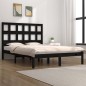 vidaXL Massivholzbett Schwarz Kiefer 140x190 cm vidaXL Massivholzbett Schwarz Kiefer 140x190 cm