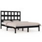 vidaXL Massivholzbett Schwarz Kiefer 140x190 cm vidaXL Massivholzbett Schwarz Kiefer 140x190 cm
