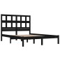 vidaXL Massivholzbett Schwarz Kiefer 140x190 cm vidaXL Massivholzbett Schwarz Kiefer 140x190 cm