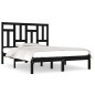 vidaXL Massivholzbett Schwarz Kiefer 140x190 cm vidaXL Massivholzbett Schwarz Kiefer 140x190 cm