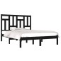 vidaXL Massivholzbett Schwarz Kiefer 140x190 cm vidaXL Massivholzbett Schwarz Kiefer 140x190 cm