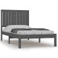 vidaXL Massivholzbett Grau Kiefer 90x190 cm vidaXL Massivholzbett Grau Kiefer 90x190 cm