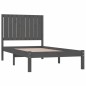 vidaXL Massivholzbett Grau Kiefer 90x190 cm vidaXL Massivholzbett Grau Kiefer 90x190 cm