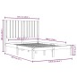 vidaXL Massivholzbett Honigbraun 120x190 cm vidaXL Massivholzbett Honigbraun 120x190 cm