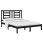 vidaXL Massivholzbett Schwarz Kiefer 140x190 cm vidaXL Massivholzbett Schwarz Kiefer 140x190 cm