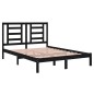 vidaXL Massivholzbett Schwarz Kiefer 140x190 cm vidaXL Massivholzbett Schwarz Kiefer 140x190 cm