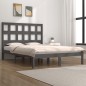 vidaXL Massivholzbett Grau Kiefer 180x200 cm vidaXL Massivholzbett Grau Kiefer 180x200 cm
