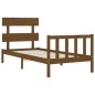 vidaXL Massivholzbett mit Kopfteil Honigbraun 90x200 cm vidaXL Massivholzbett mit Kopfteil Honigbraun 90x200 cm