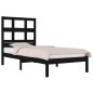 vidaXL Massivholzbett Schwarz Kiefer 90x190 cm vidaXL Massivholzbett Schwarz Kiefer 90x190 cm