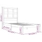 vidaXL Massivholzbett Schwarz Kiefer 90x190 cm vidaXL Massivholzbett Schwarz Kiefer 90x190 cm