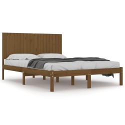 vidaXL Massivholzbett Honigbraun 180x200 cm