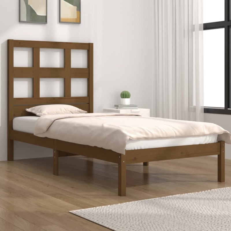 vidaXL Massivholzbett Honigbraun 75x190 cm vidaXL Massivholzbett Honigbraun 75x190 cm