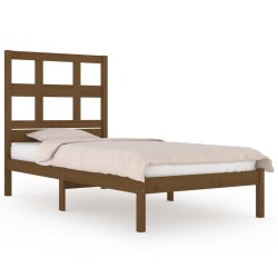 vidaXL Massivholzbett Honigbraun 75x190 cm