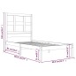 vidaXL Massivholzbett Honigbraun 75x190 cm vidaXL Massivholzbett Honigbraun 75x190 cm