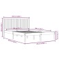 vidaXL Massivholzbett Honigbraun Kiefer 200x200 cm vidaXL Massivholzbett Honigbraun Kiefer 200x200 cm