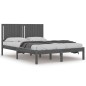 vidaXL Massivholzbett Grau 150x200 cm vidaXL Massivholzbett Grau 150x200 cm