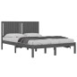 vidaXL Massivholzbett Grau 150x200 cm vidaXL Massivholzbett Grau 150x200 cm