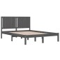 vidaXL Massivholzbett Grau 150x200 cm vidaXL Massivholzbett Grau 150x200 cm