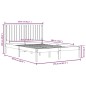 vidaXL Massivholzbett Grau 150x200 cm vidaXL Massivholzbett Grau 150x200 cm