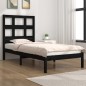 vidaXL Massivholzbett Schwarz 75x190 cm vidaXL Massivholzbett Schwarz 75x190 cm