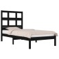 vidaXL Massivholzbett Schwarz Kiefer 90x200 cm vidaXL Massivholzbett Schwarz Kiefer 90x200 cm