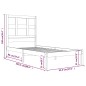 vidaXL Massivholzbett Schwarz Kiefer 90x200 cm vidaXL Massivholzbett Schwarz Kiefer 90x200 cm