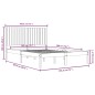 vidaXL Massivholzbett Schwarz 180x200 cm vidaXL Massivholzbett Schwarz 180x200 cm