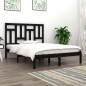 vidaXL Massivholzbett Schwarz 120x190 cm vidaXL Massivholzbett Schwarz 120x190 cm