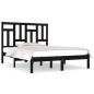 vidaXL Massivholzbett Schwarz 120x190 cm vidaXL Massivholzbett Schwarz 120x190 cm