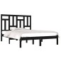 vidaXL Massivholzbett Schwarz 120x190 cm vidaXL Massivholzbett Schwarz 120x190 cm