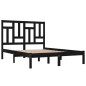 vidaXL Massivholzbett Schwarz 120x190 cm vidaXL Massivholzbett Schwarz 120x190 cm