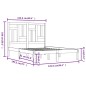 vidaXL Massivholzbett Schwarz 120x190 cm vidaXL Massivholzbett Schwarz 120x190 cm