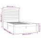vidaXL Massivholzbett Grau 100x200 cm vidaXL Massivholzbett Grau 100x200 cm
